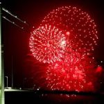 スワンフェスタ　道新花火大会　約２千発が室蘭の夜空彩る